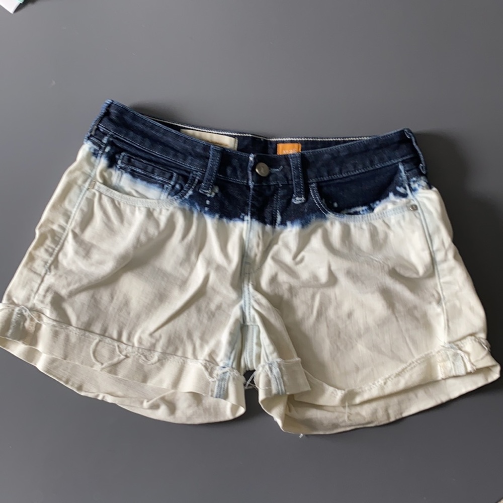 Pilcro + The Letterpress Dip Dye Bleach Jean Short